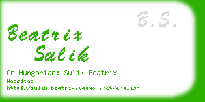 beatrix sulik business card